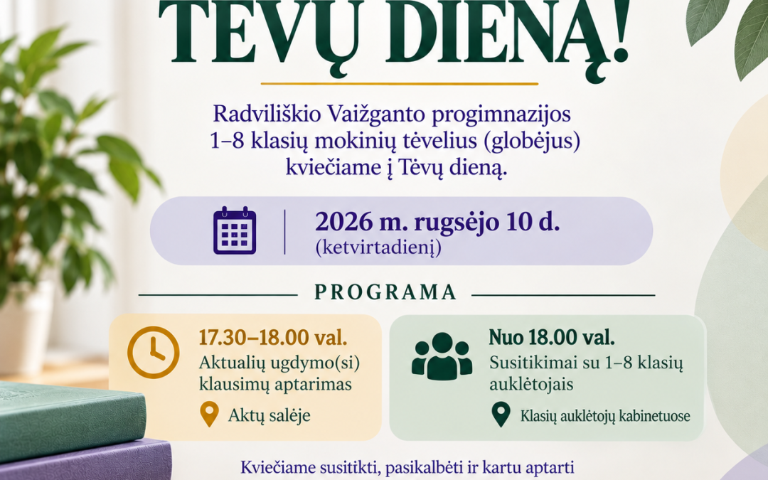 Tėvų dienos kvietimas